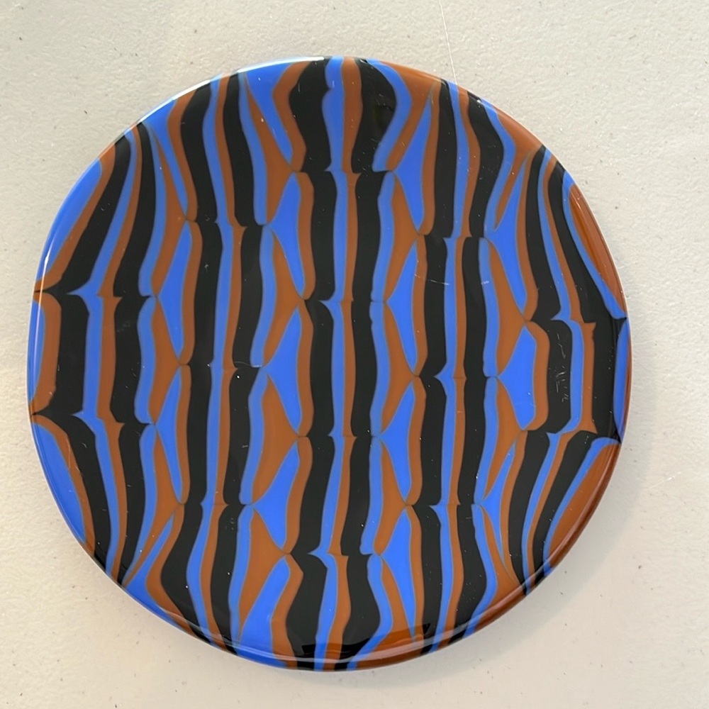 Fused Glass decorative plate - handmade